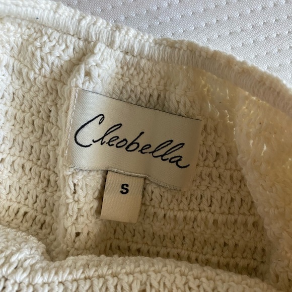 Cleobella Women’s Crochet Knit Wrap Skirt Tassel Detail Size S Cream Mini - Picture 4 of 7